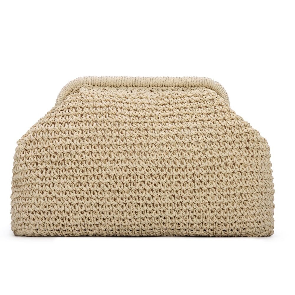6887 Straw Clutch Purses Woven Dumpling Handbag Summer Beach Clutch Wicker